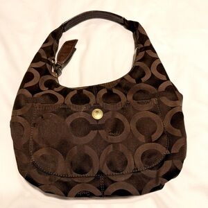 Coach Heritage Signature Flap Hobo